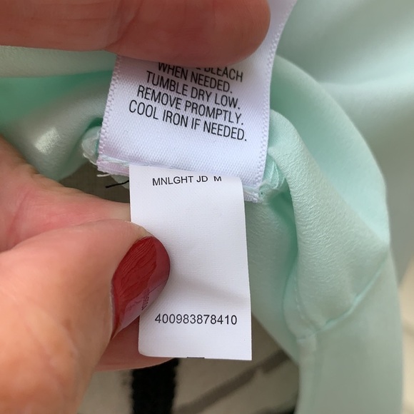 Apt 9 Sleeveless Ruffled Overlay - Moonlight Jade - Picture 10 of 15